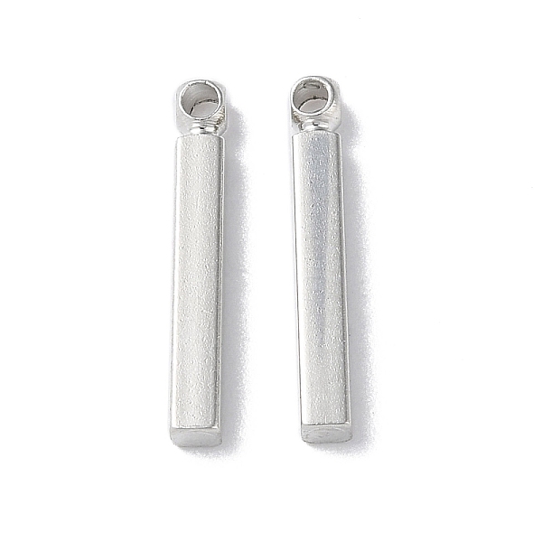 

PandaHall Brass Pendants, Rectangle, Platinum, 15x2x2mm, Hole: 1.2mm Brass Rectangle
