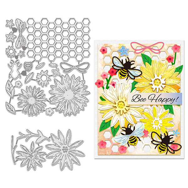 

PandaHall Flower Carbon Steel Cutting Dies Stencils, for DIY Scrapbooking, Photo Album, Decorative Embossing Paper Card, Stainless Steel...