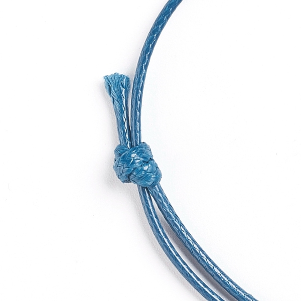 

PandaHall Korean Waxed Polyester Cord Bracelet Making, Marine Blue, Adjustable Diameter: 40~70mm Polyester Blue