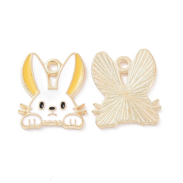 

PandaHall Alloy Enamel Pendants, Light Gold, Rabbit Head Charm, Gold, 16x14x1mm, Hole: 1.5mm Alloy+Enamel Rabbit Gold