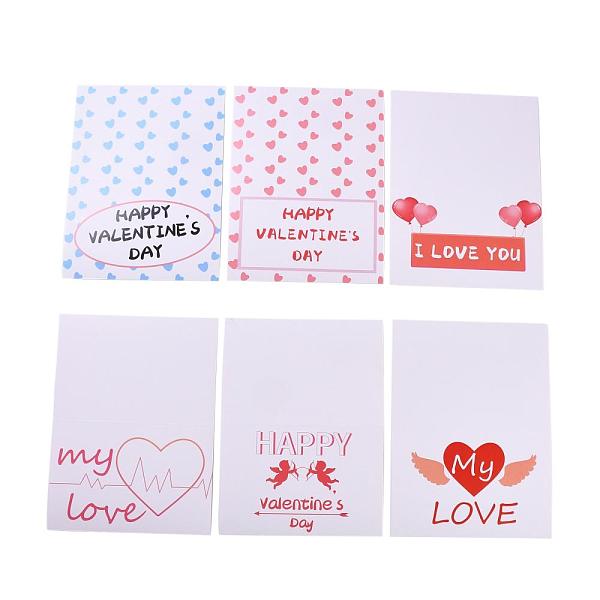 

PandaHall Rectangle Paper Greeting Cards, with Rectangle Envelope and Flat Round Self Adhesive Paper Stickers, Valentine's Day Wedding..., Multicolor