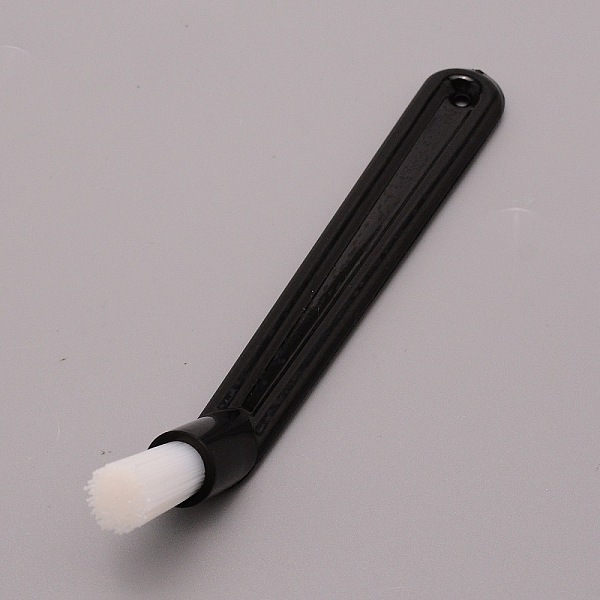 

PandaHall Nylon Brush Cleaning Tool, with Plastic Handle, for Coffee Machines Cleaning, Black, 147x19.5x40mm, Hole: 3.5mm Plastic Black