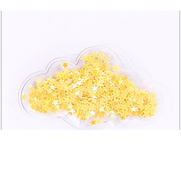 

PandaHall Quicksand Sequin Plastic Cabochons, for Hair Ornament & Costume Accessory, Cloud, Yellow, 7.7x4.7cm Plastic Cloud Yellow