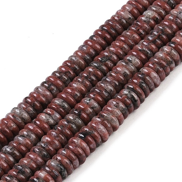 

PandaHall Natural Plum Blossom Jasper Beads Strands, Rondelle, 6~6.5x2~2.5mm, Hole: 1mm, about 181~191pcs/strand, 15.16~15.35''(38.5~39.1cm)...