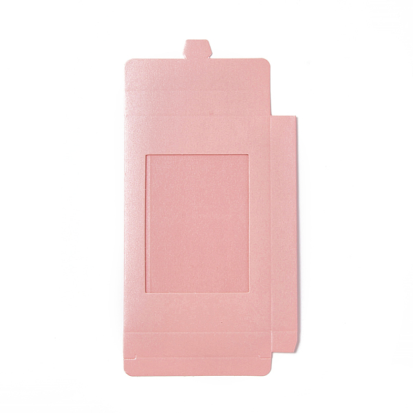 

PandaHall Foldable Creative Kraft Paper Box, Wedding Favor Boxes, Favour Box, Paper Gift Box, with Clear Window, Rectangle, Pale Violet Red..., Pink