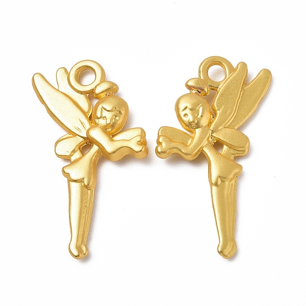 

PandaHall Rack Plating Alloy Pendants, Cadmium Free & Lead Free & Nickle Free, Fairy Charms, Matte Gold Color, 25x15x2.5mm, Hole: 2mm Alloy...