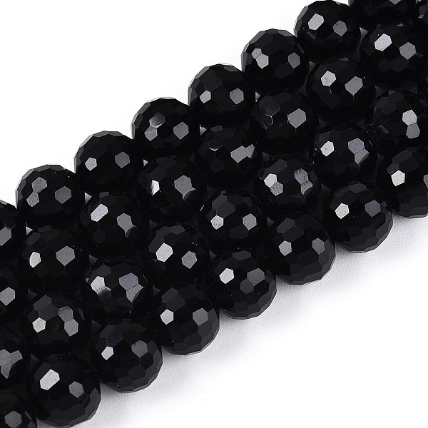 Chapelets de perle en verre opaque de couleur unie