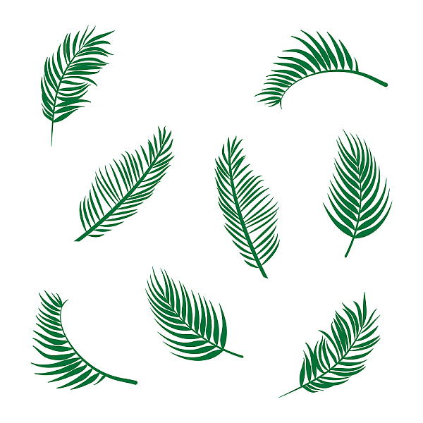 

PandaHall PVC Wall Stickers, for Wall Decoration, Leaf Pattern, 340x690mm Plastic Leaf Green