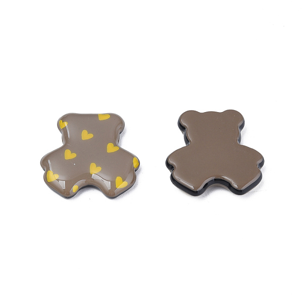 

PandaHall Printed Acrylic Cabochons, Bear with Heart, Camel, 25.5x24x5mm Acrylic Bear Brown