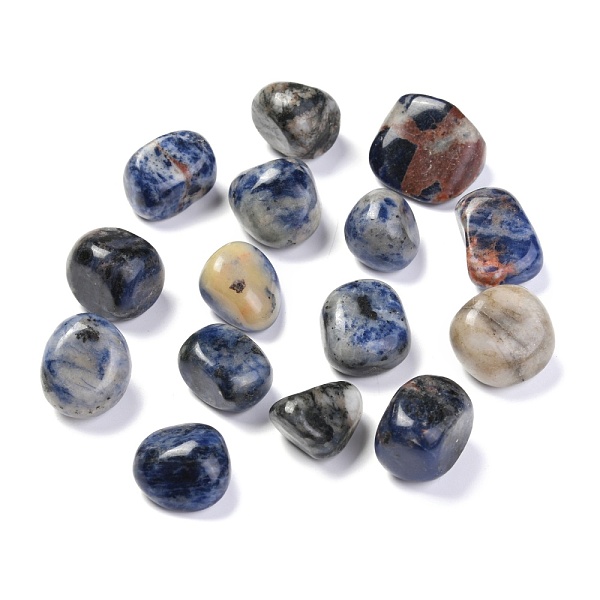 

PandaHall Natural Sodalite Beads, No Hole, Nuggets, Tumbled Stone, Healing Stones for 7 Chakras Balancing, Crystal Therapy, Meditation...