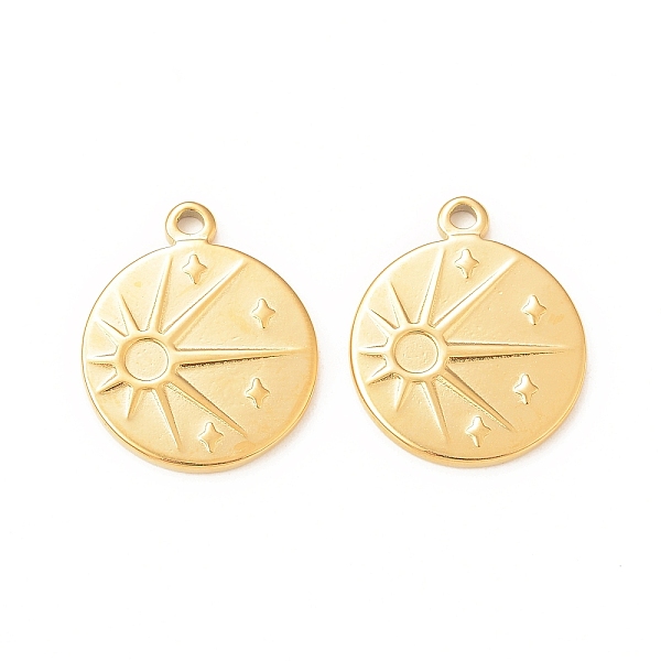 

PandaHall 304 Stainless Steel Pendant Rhinestone Settings, Flat Round with Sun, Real 18K Gold Plated, Fit for 3mm Rhinestone, 21x18.5x2mm...