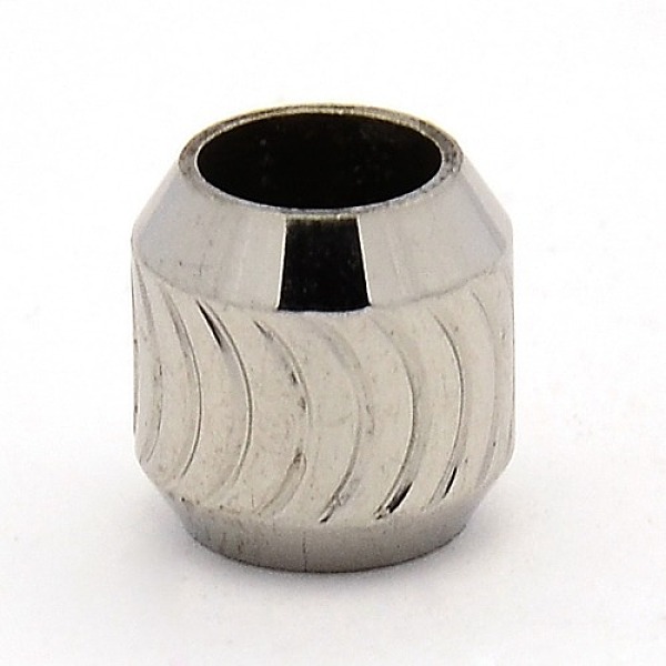 

PandaHall Stainless Steel Beads, Large Hole Column Beads, Stainless Steel Color, 10x10mm, Hole: 6mm Stainless Steel Column