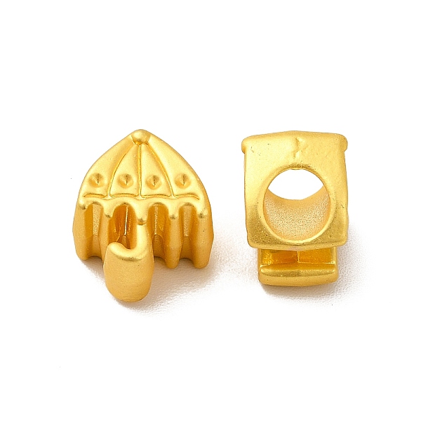 

PandaHall Rack Plating Alloy European Beads, Large Hole Beads, Umbrella, Matte Gold Color, 11x10x7.5mm, Hole: 4.5mm Alloy Umbrella