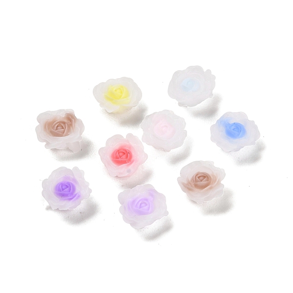 

PandaHall Luminous Resin Decoden Cabochons, Glow in the Dark Flower, Mixed Color, 9.5x10x4.5mm Resin Flower Multicolor