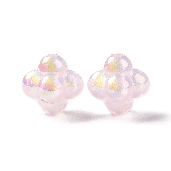 

PandaHall UV Plating Rainbow Iridescent Acrylic Beads, with Glitter Powder, Cross, Pink, 17.5x18.5x15.5mm, Hole: 3mm Acrylic Cross Pink
