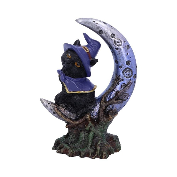 

PandaHall Resin Moon with Cat Figurines, for Home Outdoors Decoration, Medium Slate Blue, 85x60x125mm Resin Cat Shape