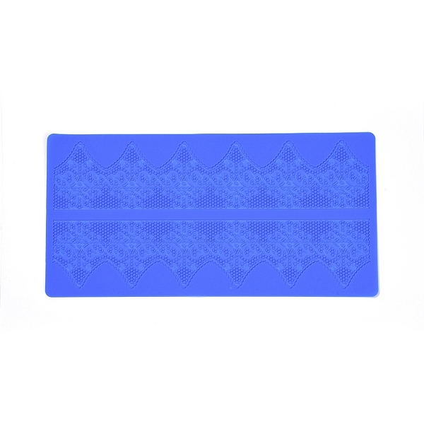

PandaHall Food Grade Silicone Mat Moulds, Fondant Cake Brim Decor Molds, Emboss Mat Lace Cake Mold Craft, Blue Violet, 200x400x2mm Silicone...