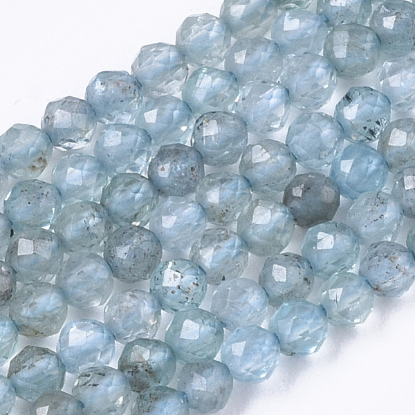 

PandaHall Natural Apatite Beads Strands, Round, Faceted, 2mm, Hole: 0.7mm, about 155pcs/strand, 15.75 inch(40cm) Apatite Round