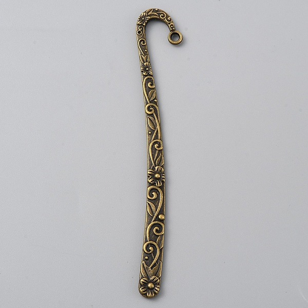 

PandaHall Alloy Hair Sticks, with Loop, Hair Accessories for Women, Antique Bronze, 125x19x2mm, Hole: 3.2mm Alloy