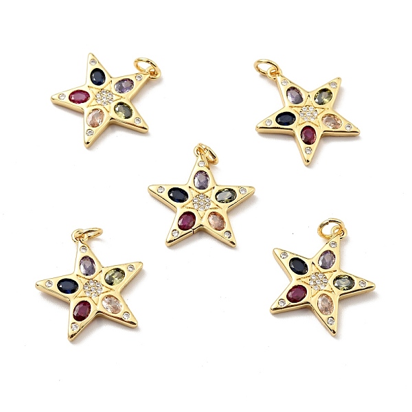 

PandaHall Brass Micro Pave Cubic Zirconia Pendants, with Jump Ring, Real 18K Gold Plated, Long-Lasting Plated, Lead Free & Cadmium Free &...