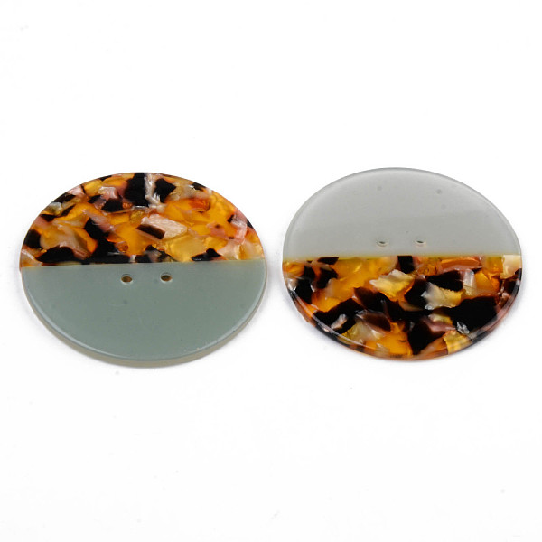 

PandaHall 4-Hole Cellulose Acetate(Resin) Buttons, Flat Round, Aqua, 45x3mm, Hole: 1.8mm Cellulose Acetate Flat Round Cyan