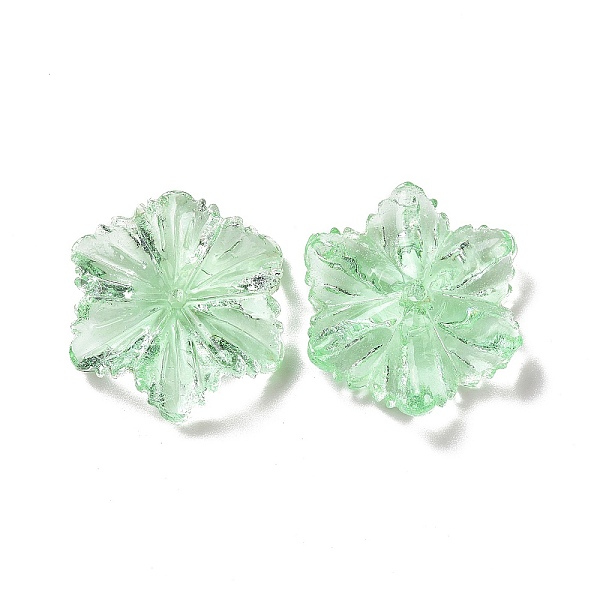 

PandaHall Handmade Lampwork Beads, Snowflake, Light Green, 24.5x21.7x6.3mm, Hole: 1.5mm Lampwork Snowflake Green