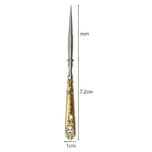 

PandaHall Zinc Alloy Awl Pricker Sewing Tool, for Punch Sewing Stitching Leather Craft, Golden, 12.2x2cm Alloy Tool