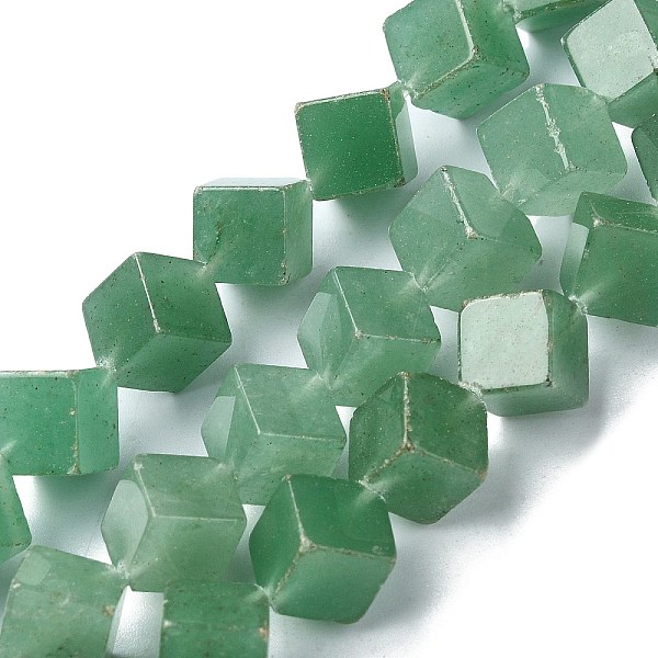 

PandaHall Natural Green Aventurine Beads Strands, Rhombus, 10x10x8mm, Hole: 0.8mm, about 34pcs/strand, 15.55 inch(39.5cm) Green Aventurine...