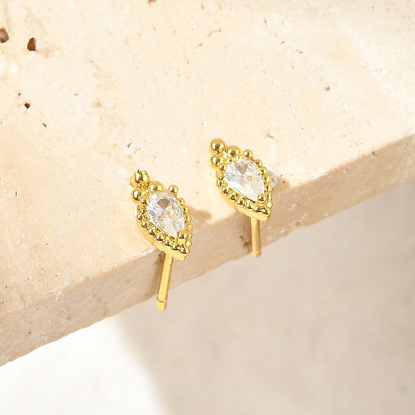 Brass Micro Pave Cl… - image
