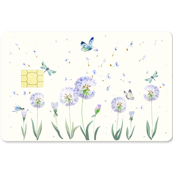 

PandaHall CREATCABIN Dandelion Card Skin Sticker Debit Credit Card Skins Butterflies Dragonfly Covering Bank Card Protecting Decals Wrap...