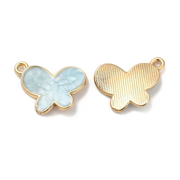 

PandaHall Alloy Enamel Pendants, Long-Lasting Plated, Cadmium Free & Nickel Free & Lead Free, Golden, Butterfly Charm, Aqua, 12x17x2mm, Hole..., Cyan