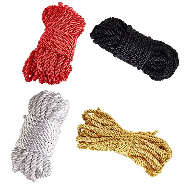 4 пучок 4-х цветных джутовых шнуров