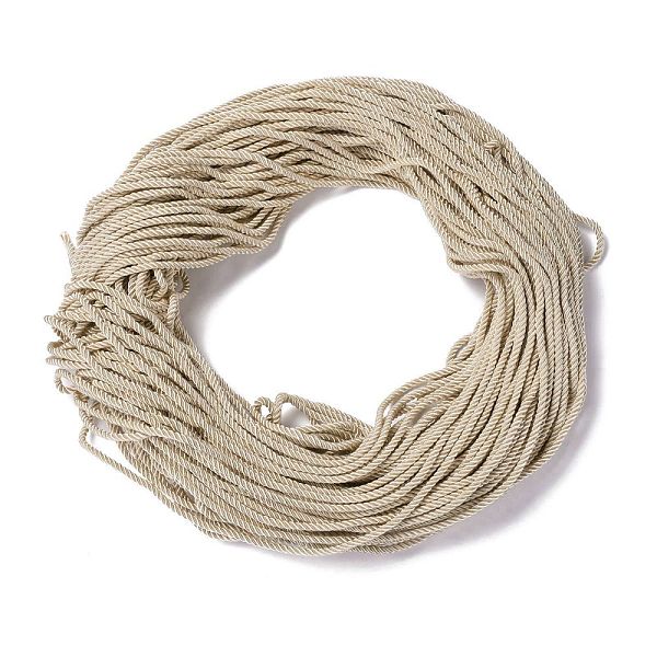 

PandaHall Polyester Cord, Twisted Cord, Old Lace, 5mm, about 97~100m/bundle Polyester