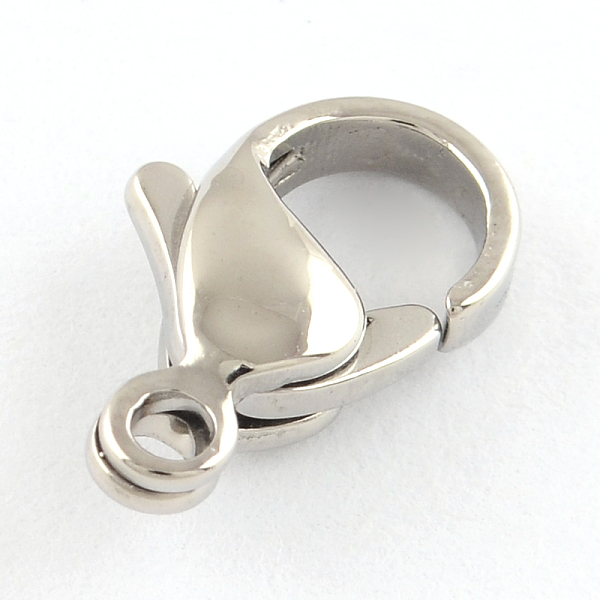 

PandaHall Polished 316 Surgical Stainless Steel Lobster Claw Clasps, Parrot Trigger Clasps, Stainless Steel Color, 13x9x4mm, Hole: 1.5mm 316...