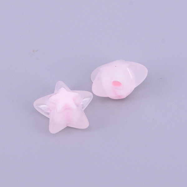 

PandaHall Transparent Acrylic Beads, Frosted, DIY Accessories, Clear, Star, Lavender Blush, 16x16.5x9.5mm, Hole: 2.5mm Acrylic Star Pink