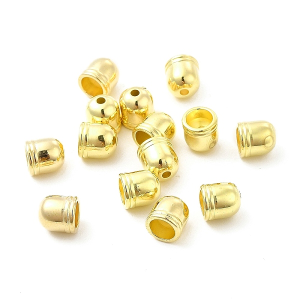 

PandaHall CCB Plastic Cord Ends, End Caps, Column, Golden, 8.5x8mm, Hole: 2mm, Inner Diameter: 6mm Plastic