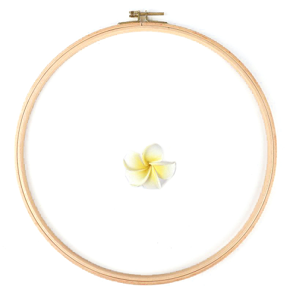 PandaHall Wood Cross Stitch Embroidery Hoops, Embroidered Display Frame, Sewing Tools Accessory, BurlyWood, 295mm Wood Ring Orange
