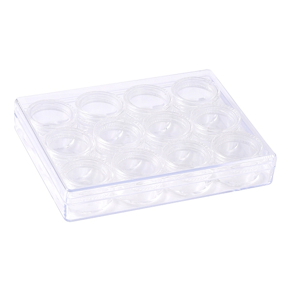 

PandaHall Plastic Bead Storage Containers, 12 Compartments, Clear, 9.8x13x2cm, Small Box: 30x17mm, Capacity: 5ml(0.17 fl. oz) Plastic...