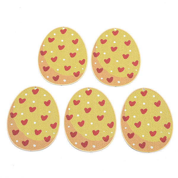 

PandaHall Spray Painted Brass Pendants, Christmas Theme, Oval with Heart Pattern, Light Gold, Cadmium Free & Nickel Free & Lead Free, Light...
