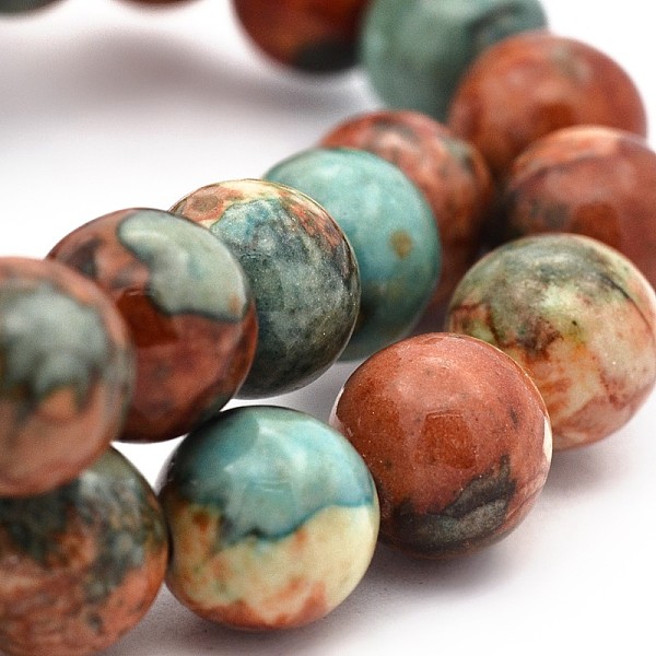 

PandaHall Synthetic Ocean White Jade Round Bead Strands, Dyed, Saddle Brown, 6mm, Hole: 1mm, about 64pc/strand, 15.7 inch Ocean White Jade...