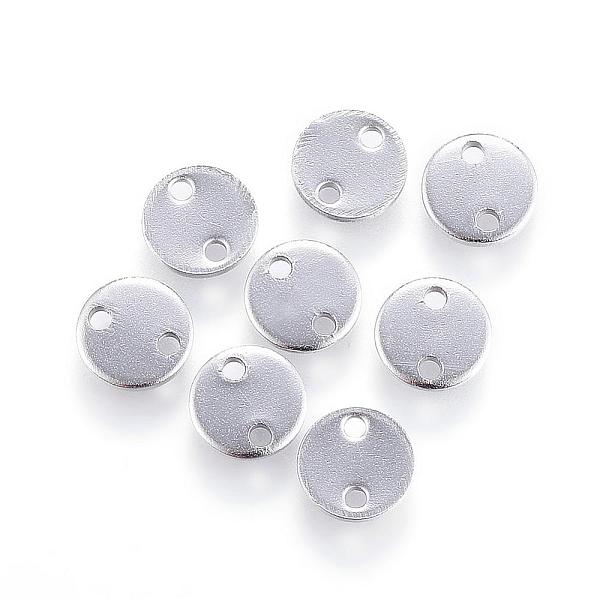 

PandaHall 304 Stainless Steel Links connectors, Flat Round, Stainless Steel Color, 6x1mm, Hole: 1mm 304 Stainless Steel Flat Round