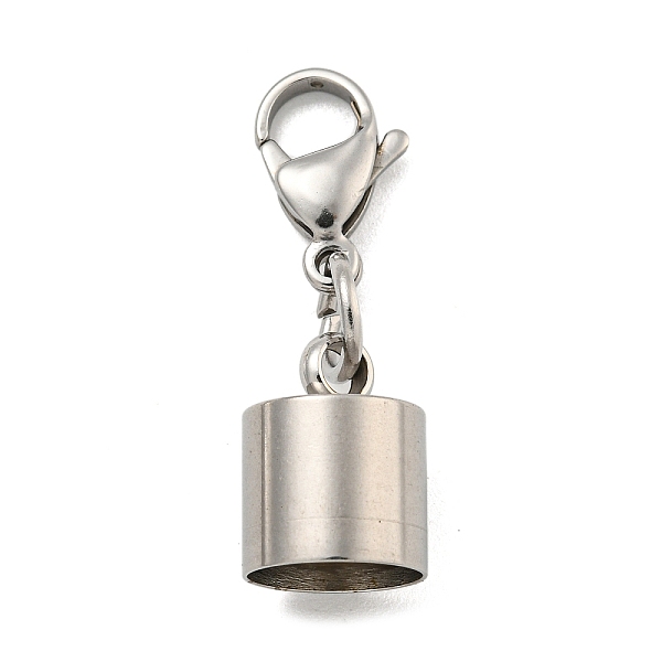 

PandaHall 304 Stainless Steel Cord Ends, with Lobster Claw Clasps, Stainless Steel Color, 33mm, Inner Diameter: 10mm 304 Stainless Steel