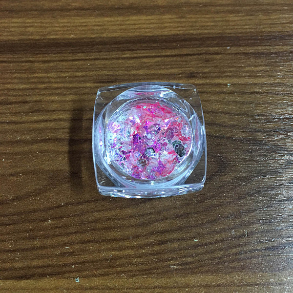 

PandaHall Shiny Nail Art Decoration Accessories, with Glitter Powder and Sequins, DIY Sparkly Paillette Tips Nail, Camellia, 1~3.5x1~3.5mm..., Pink