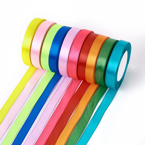 

PandaHall Satin Ribbon, Mixed Color, about 5/8 inch(16mm) wide, 25Yards/Roll(22.86m/roll) Polyester None Multicolor