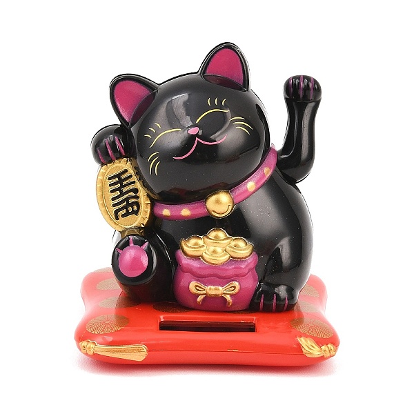 ABS樹脂製ソーラー式招き猫置物