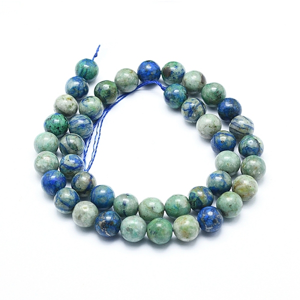

PandaHall Assembled Synthetic Chrysocolla and Lapis Lazuli Beads Strands, Round, 10~10.5mm, Hole: 1mm, about 38pcs/strand, 15.75 inch(40cm)...
