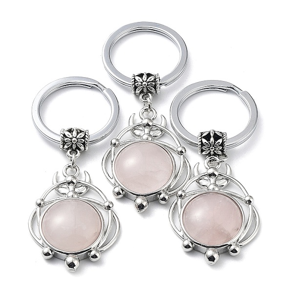 Porte-clés Quartz Rose Naturel