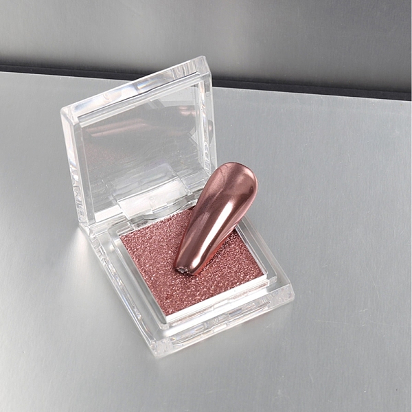 

PandaHall Shiny Nail Glitter Powder, Mirror Effect, Powder Starlight Pigment Decoration, with 1pc Brushes(Free), Light Coral, 35x35x13mm..., Red