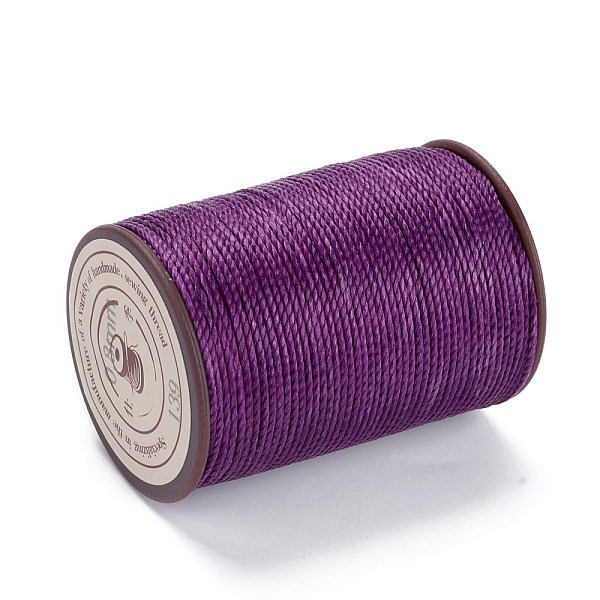 

PandaHall Round Waxed Polyester Thread String, Micro Macrame Cord, Twisted Cord, for Leather Sewing Stitching, Purple, 0.8mm, about 54.68...