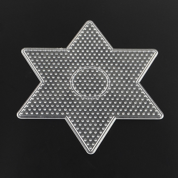 

PandaHall Star ABC Plastic Pegboards used for 5x5mm DIY Fuse Beads, Clear, 164x143x5mm Plastic Star Clear